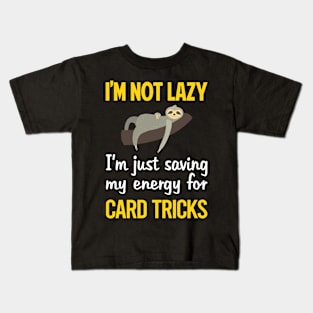 Funny Lazy Card Manipulation Trick Tricks Kids T-Shirt